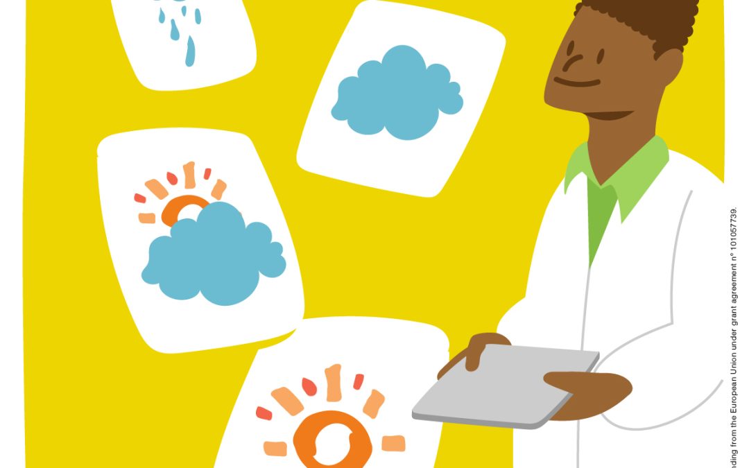 Artwork created for sharing the publication "Demonstration of successful malaria forecasts for Botswana using an operational seasonal climate model" with contributions of partners from the European Centre for Medium-Range Weather Forecasts.