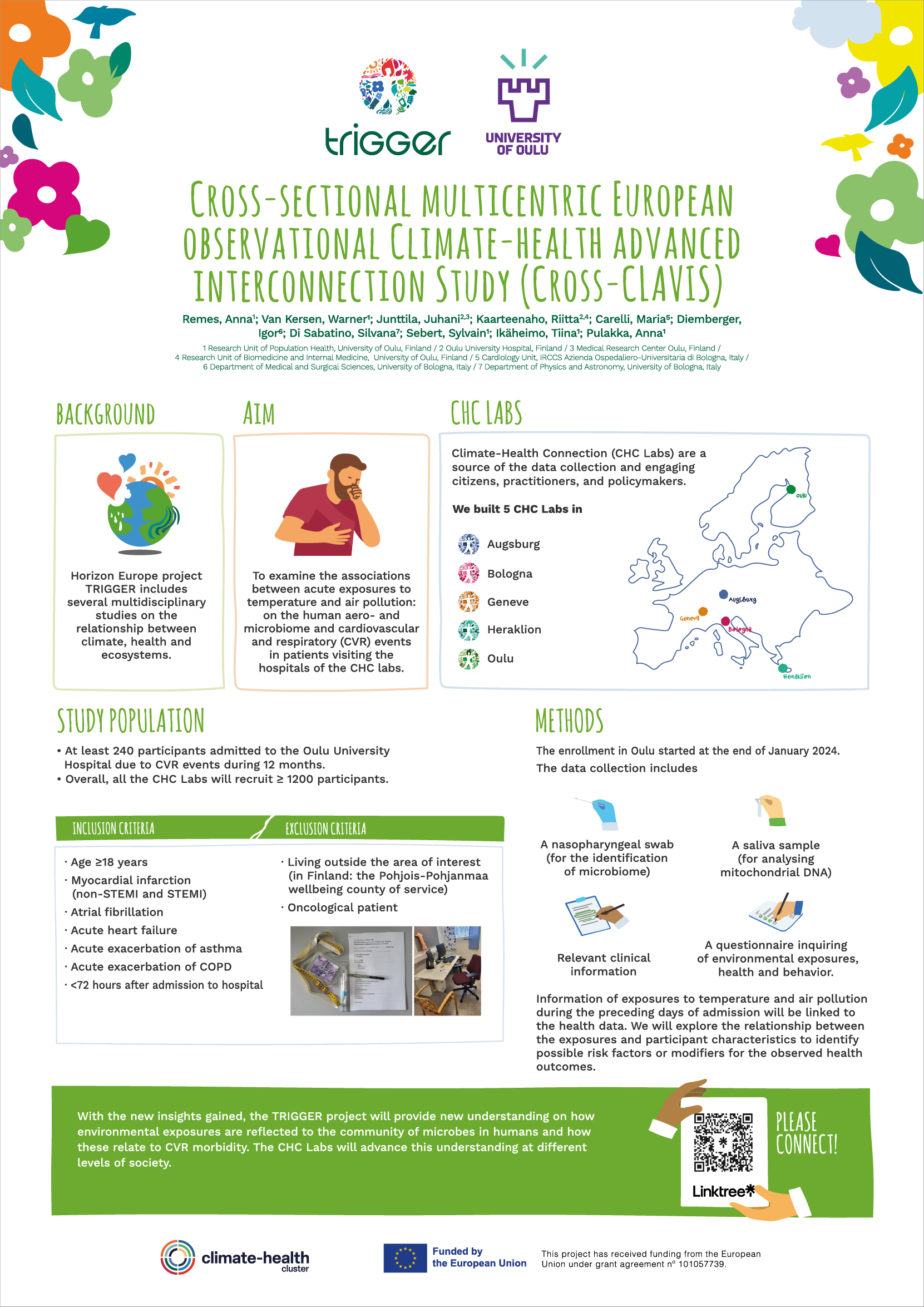 Cross-sectional multicentric European observational Climate-Health advanced interconnection study (Cross-Clavis) Poster